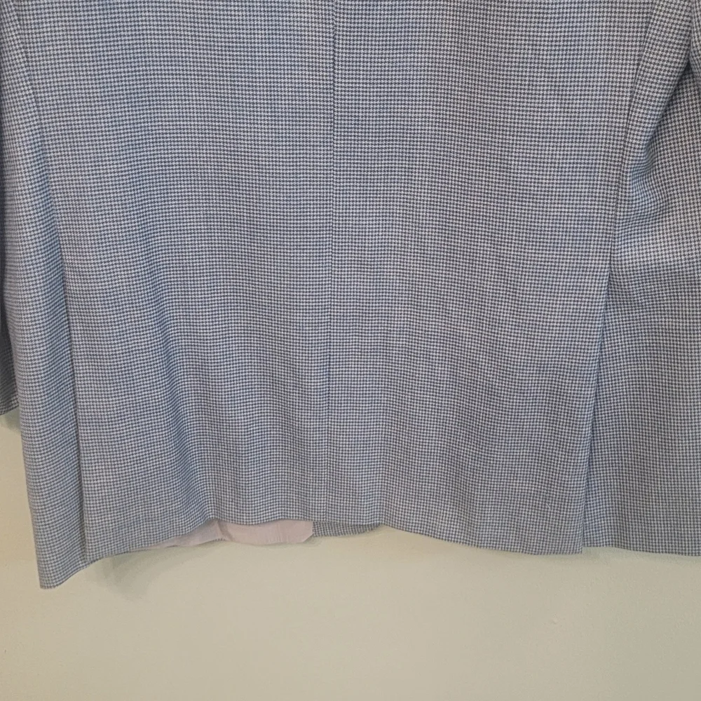 Ermenegildo Zegna‎ Trofeo Blue Wool Houndstooth Sport Blazer Size 56R